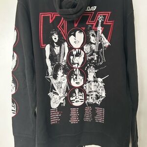(Read description )KISS Black Zip-Up Hoodie